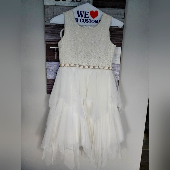 American Princess Other - Girls size 10 American Princess Ivory/ gold dress. Beautiful. Drycleaned.